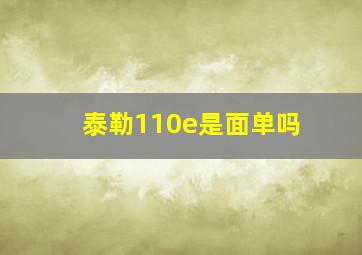 泰勒110e是面单吗