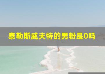 泰勒斯威夫特的男粉是0吗