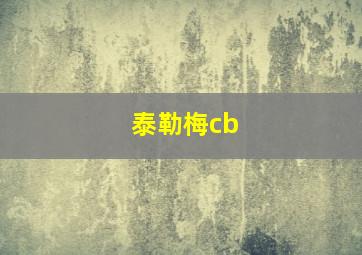 泰勒梅cb