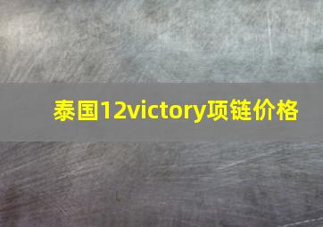 泰国12victory项链价格