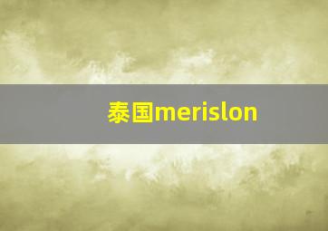 泰国merislon