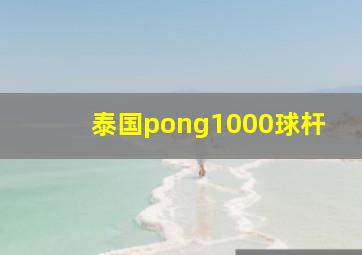 泰国pong1000球杆