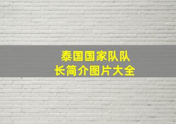 泰国国家队队长简介图片大全