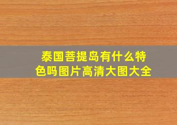 泰国菩提岛有什么特色吗图片高清大图大全