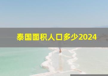 泰国面积人口多少2024