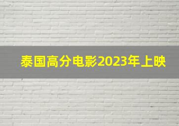 泰国高分电影2023年上映