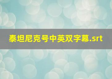 泰坦尼克号中英双字幕.srt