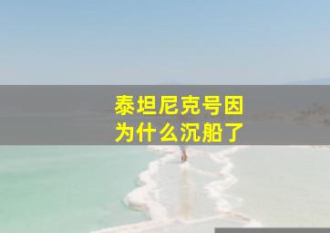 泰坦尼克号因为什么沉船了