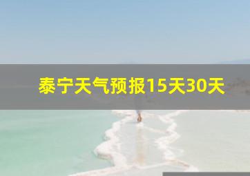 泰宁天气预报15天30天