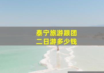 泰宁旅游跟团二日游多少钱