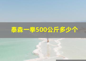 泰森一拳500公斤多少个