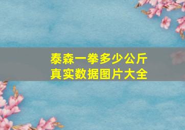 泰森一拳多少公斤真实数据图片大全