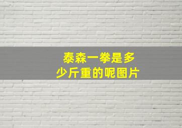 泰森一拳是多少斤重的呢图片