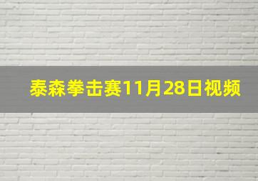 泰森拳击赛11月28日视频