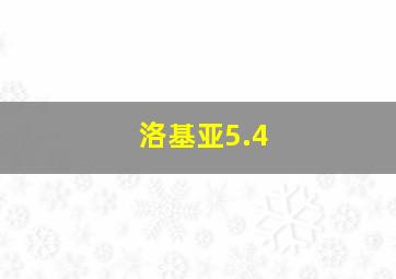 洛基亚5.4