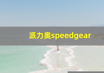 派力奥speedgear