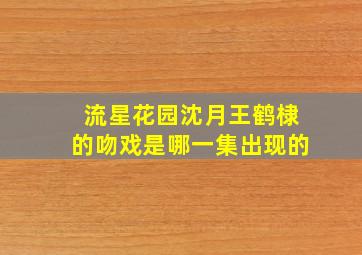 流星花园沈月王鹤棣的吻戏是哪一集出现的