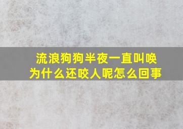 流浪狗狗半夜一直叫唤为什么还咬人呢怎么回事