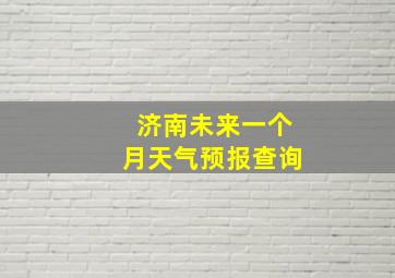 济南未来一个月天气预报查询