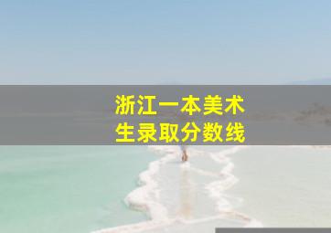 浙江一本美术生录取分数线