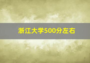 浙江大学500分左右