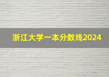 浙江大学一本分数线2024