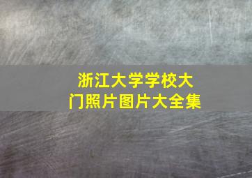 浙江大学学校大门照片图片大全集