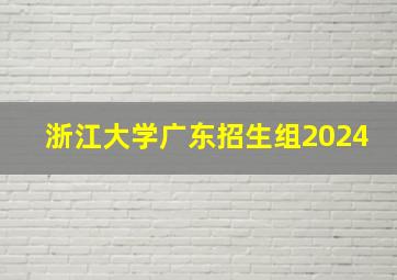 浙江大学广东招生组2024