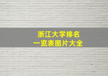 浙江大学排名一览表图片大全