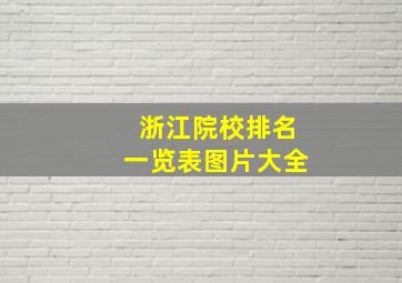 浙江院校排名一览表图片大全