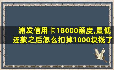 浦发信用卡18000额度,最低还款之后怎么扣掉1000块钱了