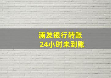 浦发银行转账24小时未到账