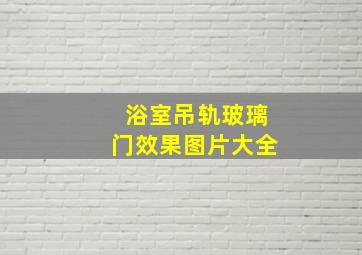 浴室吊轨玻璃门效果图片大全