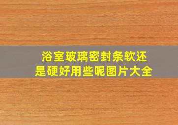 浴室玻璃密封条软还是硬好用些呢图片大全