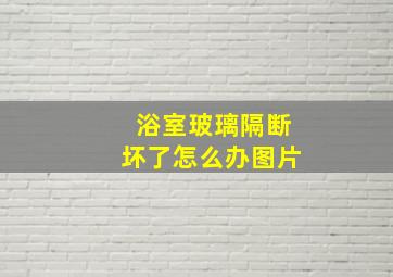 浴室玻璃隔断坏了怎么办图片