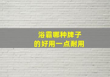 浴霸哪种牌子的好用一点耐用