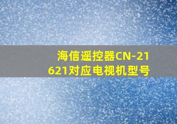 海信遥控器CN-21621对应电视机型号