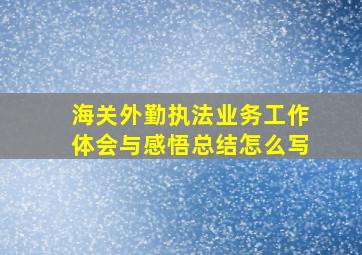 海关外勤执法业务工作体会与感悟总结怎么写