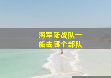 海军陆战队一般去哪个部队