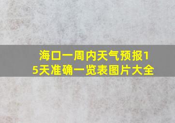 海口一周内天气预报15天准确一览表图片大全