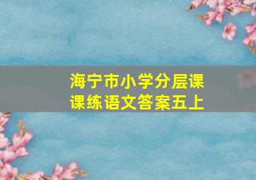 海宁市小学分层课课练语文答案五上