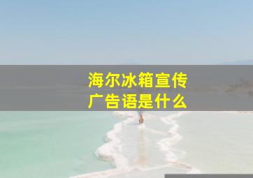 海尔冰箱宣传广告语是什么