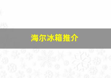 海尔冰箱推介