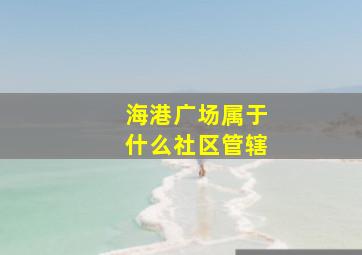 海港广场属于什么社区管辖