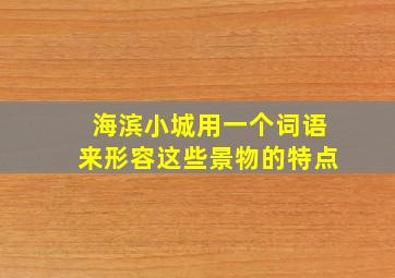 海滨小城用一个词语来形容这些景物的特点