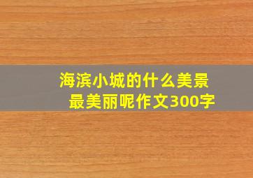 海滨小城的什么美景最美丽呢作文300字