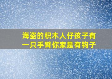 海盗的积木人仔孩子有一只手臂你家是有钩子