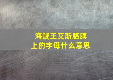 海贼王艾斯胳膊上的字母什么意思