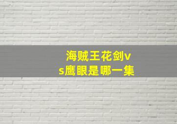 海贼王花剑vs鹰眼是哪一集