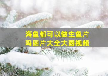 海鱼都可以做生鱼片吗图片大全大图视频